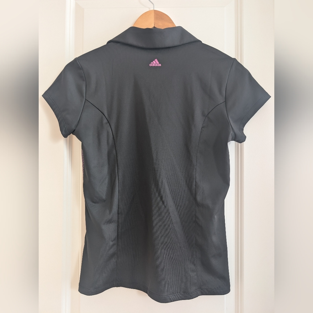 adidas | Climalite Golf Polo | Black and Pink | S - Picture 4 of 8